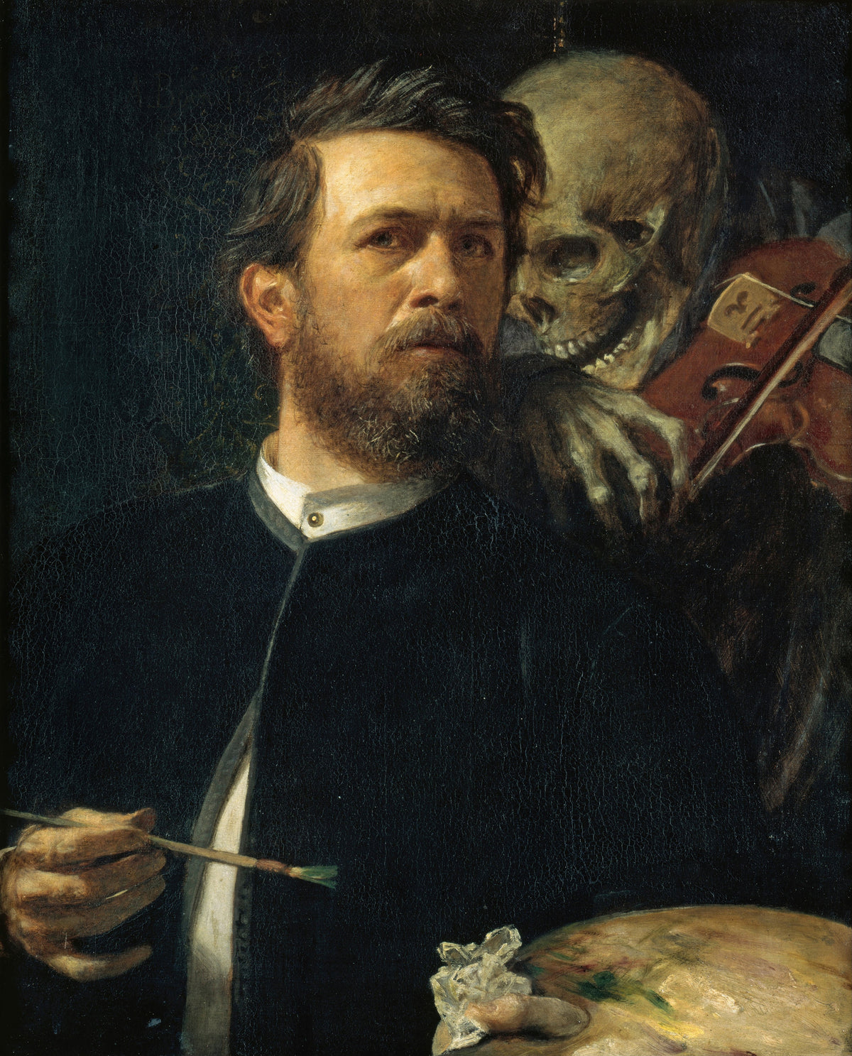 Self-portrait with fiddling Death (1872)