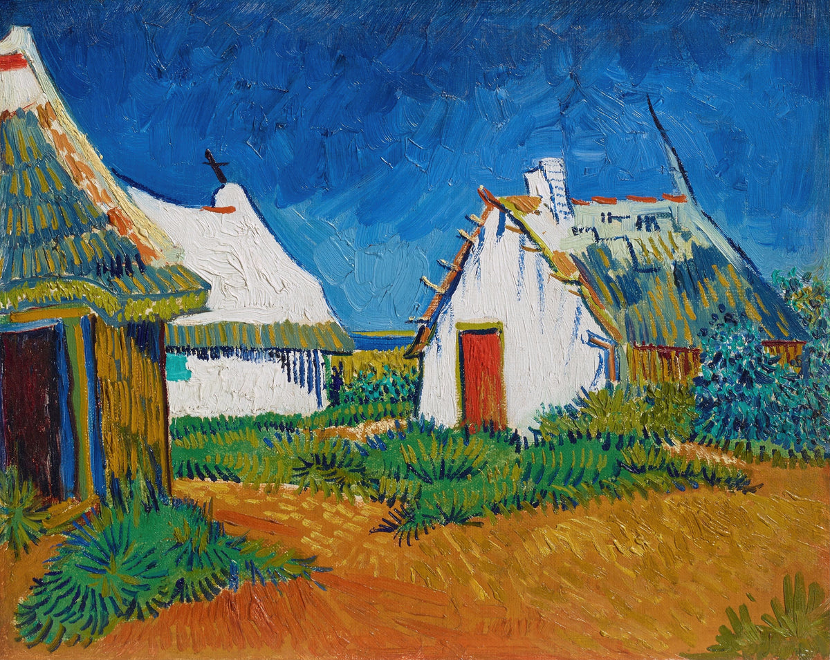Three white cottages in Saintes-Maries (1888)