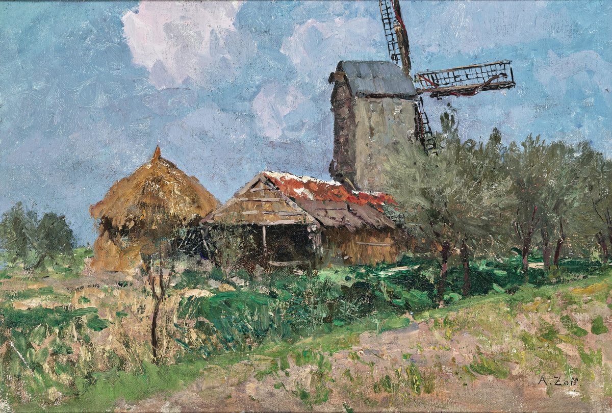 Windmills in Belgium (1910)