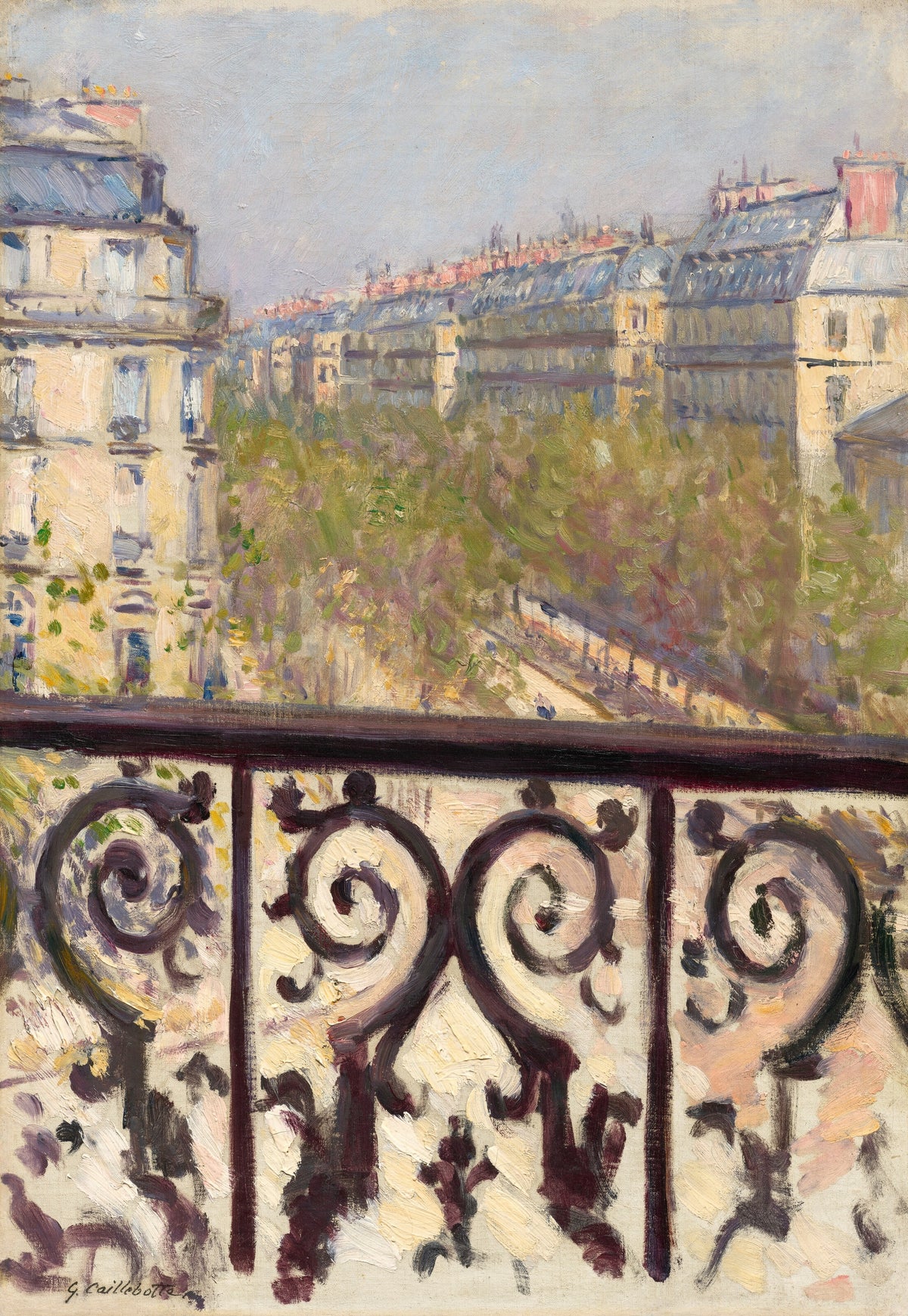 Un Balcon, Boulevard Haussmann (1880)