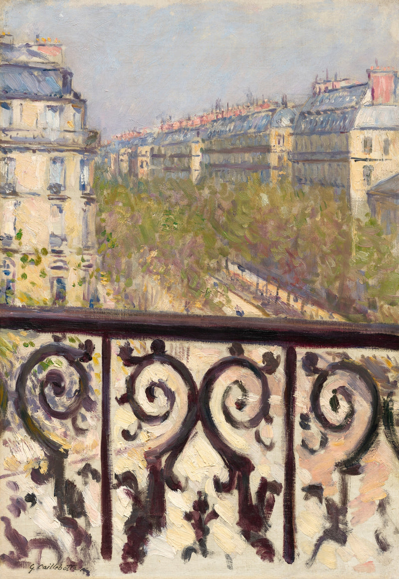 Un Balcon, Boulevard Haussmann (1880)