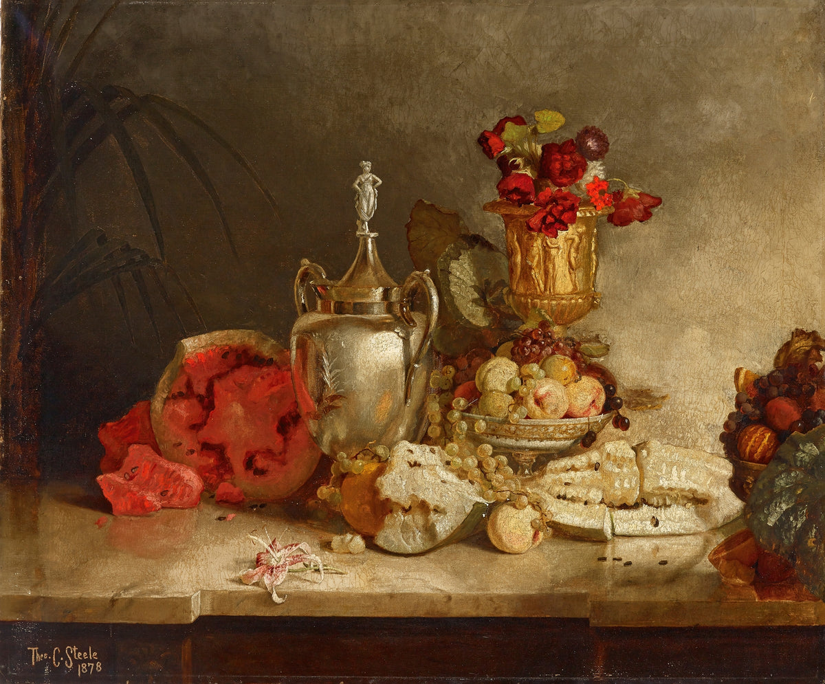 Still Life of Fruit and Urn (1878)