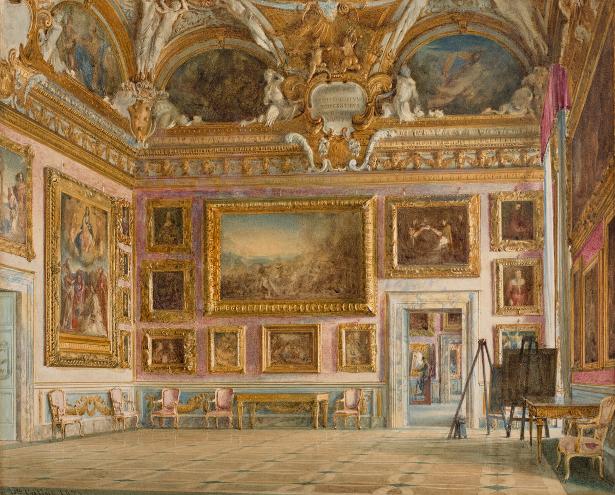 Interior of Palazzo Pitti in Florence; Sala di Saturno