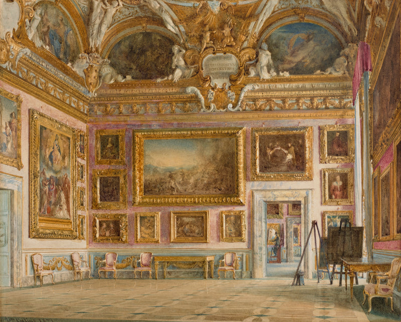 Interior of Palazzo Pitti in Florence; Sala di Saturno