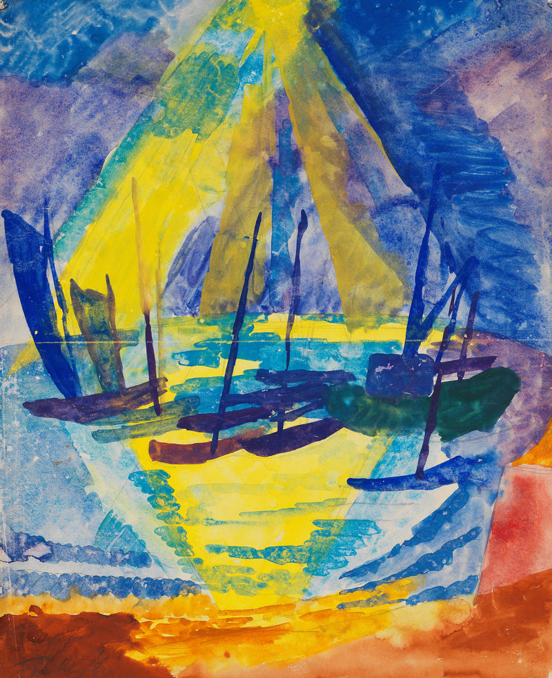 Boote in der Abendsonne (1920)