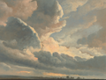 Study of Clouds with a Sunset near Rome