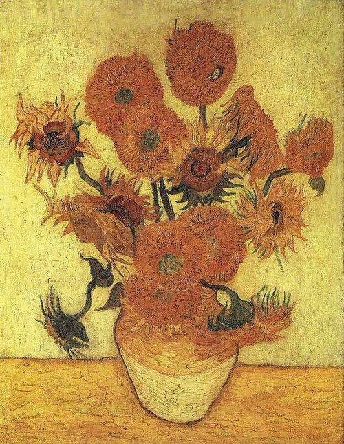 Fifteen Sunflowers